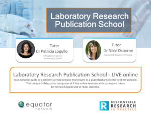 Lab Research Publication School with course tutors Patricia Logullo & Nikki Osborne